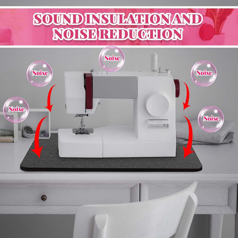 2 Pcs Sewing Machine Muffling Mat Pedal Mat Sewing Machine Mat Reduce Vibrations Noise No Slip Rubber Sewing Machine Accessories for Quilting Embr...