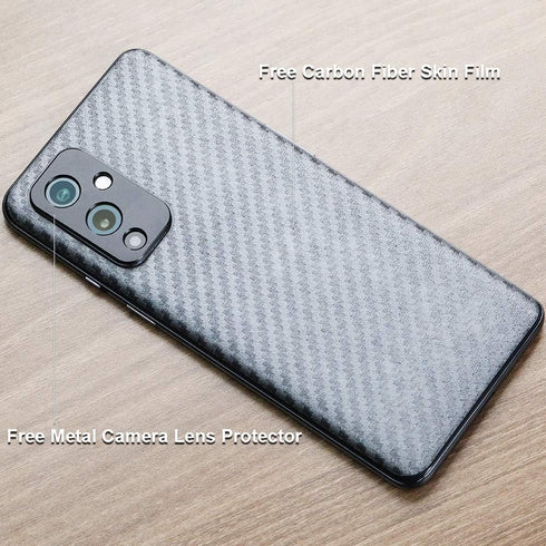 Ibywind Screen Protector For OnePlus 9 5G,with 2Pcs Tempered Glass,1Pc Camera Lens Protector,1Pc Backing Carbon Fiber Film [Fingerprint Reader,Eas...
