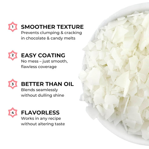 Paramount Crystals for Candy Melts & Chocolate – Edible Wax Flakes for Thinning Candy Coating, Dipping, and Fondue – Smooth Melting Aid for Cake P...