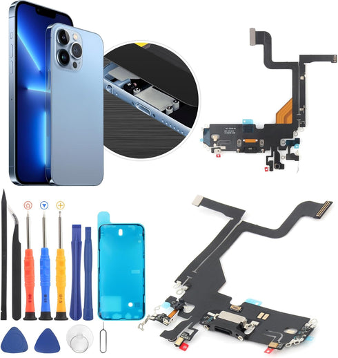 for iPhone 13 Pro Charging Port Flex Cable Replacement for iPhone 13 Pro Replacement Charging Port USB Charger 13 Pro Dock Connector Board with To...