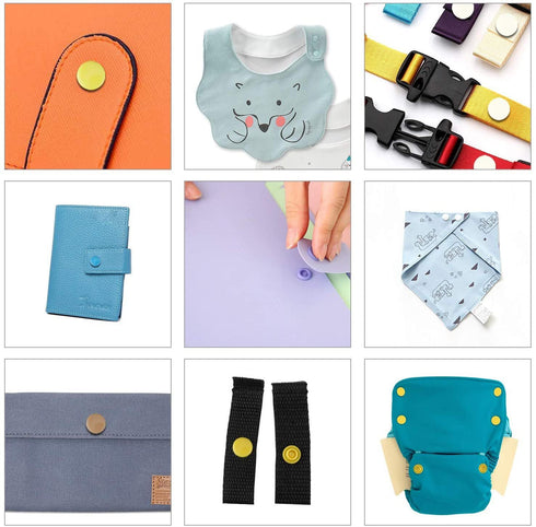 Snap Pliers for Crafts Clothing, KAM Plastic Snap, Fastener Press Attacher Punch for T3 T5 T8 Snaps, Handheld Snap Pliers Canvas Repair Kit for Le...