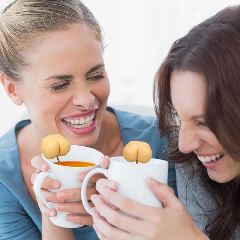 Noviko 2 Pack Butt Poop Tea Infuser for White Elephant Gift,Silicone Cute Tea Infusers for Loose Tea...