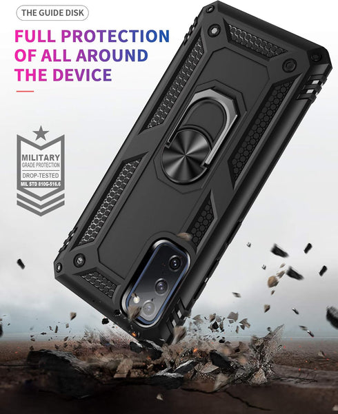Samsung Galaxy S20 FE Case - Military Grade, Heavy Duty with Ring Holder Stand & Magnet Car Mount - Black...
