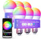 Color Changing LED Light Bulb App Control 9 W 60 watt Equivalent, 2.4Ghz WiFi and Bluetooth 1200LM Smart Light Bulbs That Compatible with Alexa Go...
