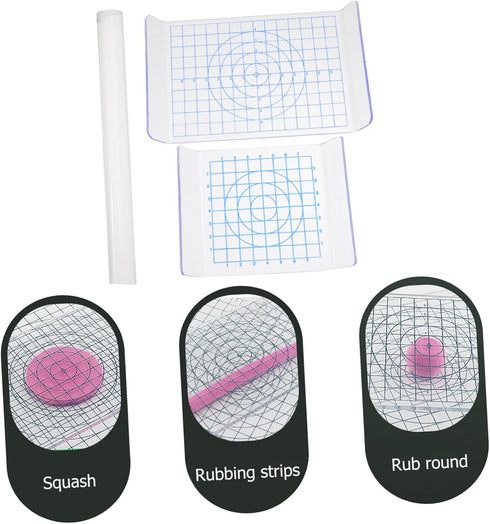 Anneome Acrylic Clay Roller Acrylic Clay Roller Clay Bar Kit 3pcs Sheet Clay Board Polymer Clay Tools Acrylic Backing Board Accessory Large Cuttin...