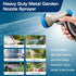 Garden Hose Nozzle - Heavy Duty Metal Water Hose Nozzle, High Pressure Water Nozzle with 8 Adjustable Spray Patterns for Watering Plants, Lawn, Wa...