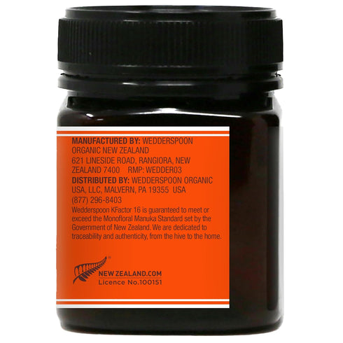 Wedderspoon Raw Premium Unpasteurized Manuka Honey, KFactor 16, 8.8 Oz...