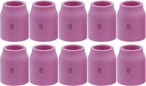 10PK TIG Gas Lens Alumina Nozzle Ceramic Cup 53N61S 8# ?1/2" For SR WP- 9/20 & SR WP-17/18/26 TIG Welding Torch...