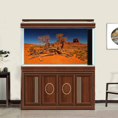 Reptile Habitat Background Desert Canyon Gig Stones Gobi Background Monument Valley Terrarium Background Old Tree Desert Tank Wallpaper Aquarium B...