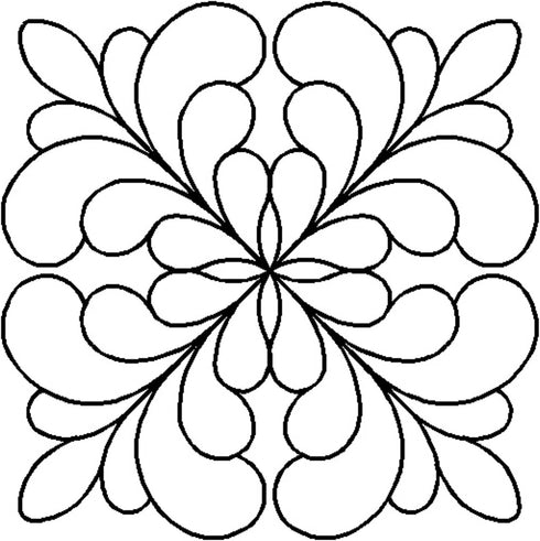 Quilting Creations Adante Feather Block Quilt Stencil, 7"...