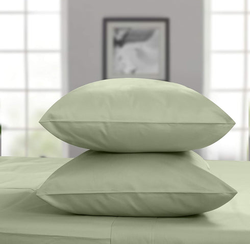 Threadmill Queen Pillowcases - Certified 100% Egyptian Cotton 2 Piece Pillow Cover Set, 400 Thread Count Sateen Weave, Comfortable ELS Combed Cott...