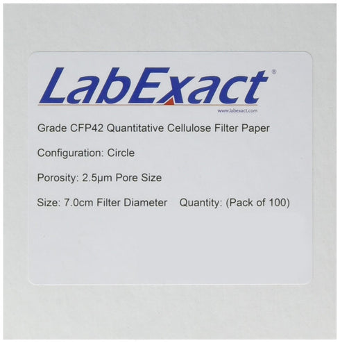 1200081 Grade CFP42 Quantitative Cellulose Filter Paper, 2.5µm, 7.0cm (Pack of 100)...