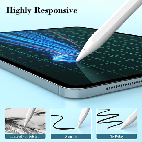 iPad Pencil 9th&10th Generation, 10 Mins Fast Charge Apple Pencil 1st/2nd Stylus Pen for iPad 6/7/8/9/10, iPad Pro 11" and 12.9", iPad Air 3/4/5, ...