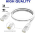 Adoreen Cat 6 Ethernet Cable 40 Ft-White, Outdoor & Indoor Snagless Long Round RJ45 Network Cable, POE, Soft Flexible Gbps Internet LAN Computer P...