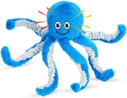 Large Squeaky Dog Toys Octopus Stuffed Puppy Toys- Tug of War Dog Toys Interactive Plush Dog Chew Toys for Small, Medium and Large Dogs...