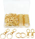 60 Pcs Premium Gold Swivel Clasps Lanyard Snap Hooks with Key Rings, Key Chain Clip Hooks Lobster Claw Clasps for Keychain Clip Lanyard, Jewelry M...