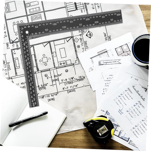 Measure Angles 2pcs Square Carpenter Tools Angle Measuring Rulers DIY Sewing Supplies Carpenters Ruler Rulers L-Shape Drawing Rulers L-Shaped Squa...