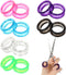 12 PCS Scissors Finger Rings Soft Silicone Scissors for Pet Grooming Scissors Accessories for Animal Hair Cutting Thumb Inserts Finger Protector R...