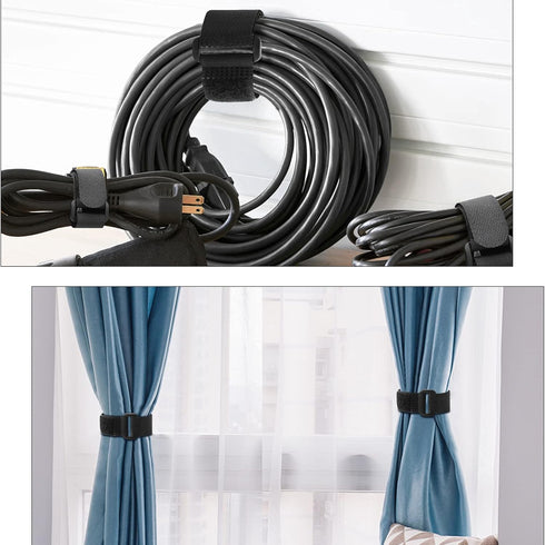 Pasow Adjustable Cable Ties Organizer Fastener with Plastic buckle (8Inch Pack of 25)...