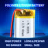 3.7V 400mAh Battery 802030 Lithium Polymer Ion Rechargeable Li-ion Li-Po Battery with 2P PH 2.0mm Pitch Connector...
