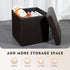 B FSOBEIIALEO Folding Storage Ottoman Cube Footrest Faux Leather for Living Room Seat Chest Brown 12.6"X12.6"X12.6"...