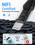 3FT USB C to Lightning Cable, 2-Pack USB Type C iPhone Charger Cable PD Fast Charging ?Apple MFi Certified? Braided USBC to Lightning Cable for iP...