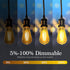 6-Pack 8W Dimmable Edison LED Light Bulbs 100W Equivalent, Vintage ST64/ST21 LED Filament Bulbs with 1000LM, 3000K Soft Warm White Lighting, E26 M...