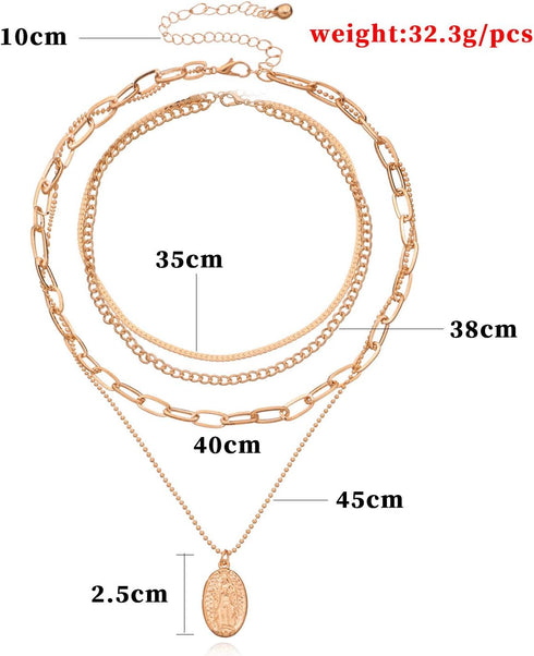 COLORFUL BLING Punk Layered Necklace Snake Bone Choker Necklaces Pendant Minimalist Fashion Necklace Chain Jewelry for Women Girls...