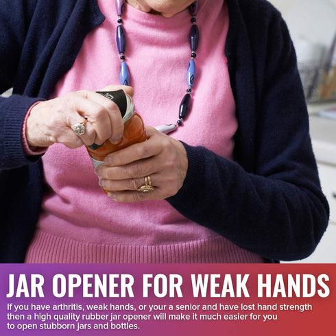 JAR HEADS Rubber Jar Opener Gripper Pad 5 Pack - Thick 5 Inch Grippers for Opening Jars Made in the USA - Jar Opener for Weak Hands & Seniors with...