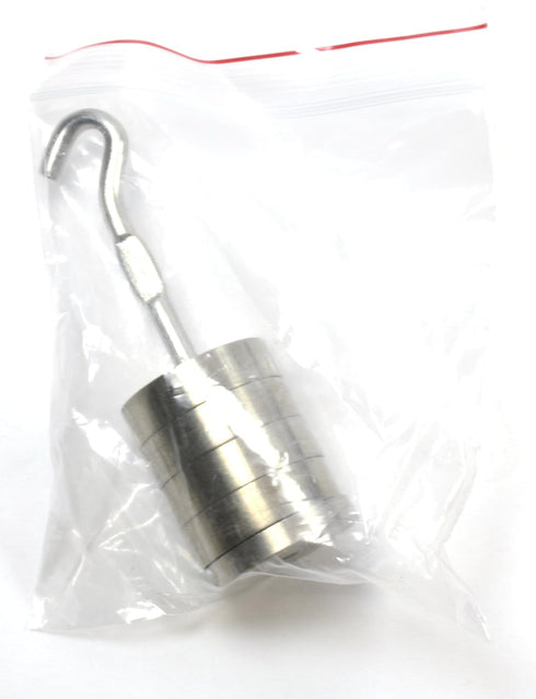 Eisco Labs Stainless Steel Mass and Hanger Set - 4 Slotted 50g Weights and Hanger, Total 250g...