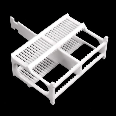 uxcell Microscope Slides Rack 24 Positions Polypropylene Staining Rack White for Research Experiments...