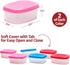 SIGNORA WARE Condiment Containers with Lids- 6 pk. 3 oz.Salad Dressing to go Small Food Storage Containers- Sauce Cups Leak proof Reusable Plastic...