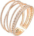 Bling Multilayer Chunky Twist Crystal Rhinestone Adjustable Cuff Bracelet Bangle for Women Wedding Formal Prom Jewelry Costume...