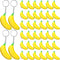 Jexine 40 Pack Banana Keychains Stretchy Toys Banana Fidget Toys Banana Stress Toy for Birthday Party Favors School Supplies...