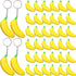 Jexine 40 Pack Banana Keychains Stretchy Toys Banana Fidget Toys Banana Stress Toy for Birthday Party Favors School Supplies...