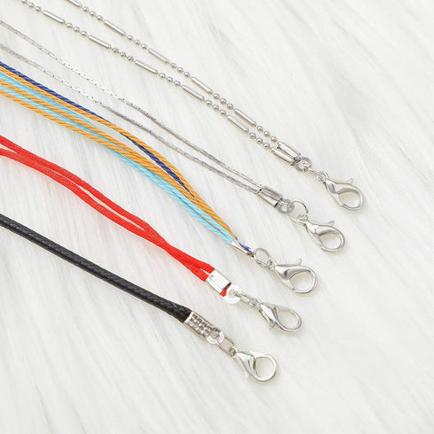 Syhood 450 Pieces Fold Over Cord End Caps Open Jump Ring Connectors and Bracelet Necklace Lobster Claw Clasps for Jewelry Making Accessories Kit(S...