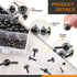 Rustark 500PCS 5 Sizes Black Paper Fasteners Round Brads Fasteners Assortment Kit Mushroom Head Paper Fasteners Brass Metal Brads Scrapbooking Dec...
