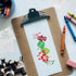 Daily Treasures 20Pcs Finger Sponge Daubers, Finger Painting Sponge with 8Pcs Flower Stencil Templates for Arts and Craft Painting Projects-Dauber...
