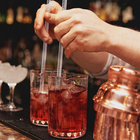 100 Pieces Disposible Plastic Round Top Crystal Swizzle Sticks (Silver)...