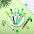 Teling 12 Pcs Beadable Pens Plastic Black Ink Ballpoint Pen with Assorted Spacer Beads Silicone Beads and Tassels and 12 Pcs Lobster Clasps for Of...