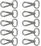 CRAFTMEMORE Snap Hook Swivel Push Gate Lobster Clasps Fashion Clips Purse Making FS10 Pack of 10 (Gunmetal, 3/4 Inch)...