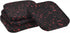 uxcell Treadmill Mat-3.9"x3.9" Exercise Equipment Mat for Floor Protection Sound Reduction, Black Red 4Pcs...