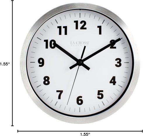 La Crosse Clock 404-2626 10-in. Nash Analog Quartz Wall Clock...
