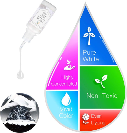 White Epoxy Pigment - 4oz Crystal Transparent Epoxy Dye for DIY Resin Art, Jewelry Making - Concentrated UV Resin Colorant for Paint, Tumbler, Cra...
