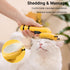 Bee Cat Brush, Self Cleaning Cat Brush with Release Button, Cat Hair Brush for Shedding, Pet Grooming Brush for Short and Long Haired Cats Dogs (Y...