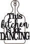 Elements 8.5x0.5x12.38 Inch Metal This Kitchen is for Dancing Easel...