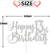 Silver Glitter Happy 13th Birthday Cake Topper - 13th Birthday Cake Topper, 13th Birthday Party Decoration...