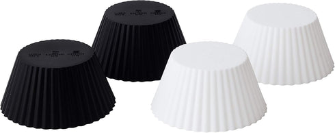 Fox Run 73930 Silicone Cupcake Liners, Black & White, Set of 12...