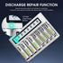 EBL AA AAA Battery Charger, Independent 8 Slots with Advanced Discharge Function, LCD Screen for 1.2V NiMH NiCD Rechargeable Batteries, Micro USB ...