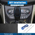 Leather Gear Shift Knob Cover Compatible with Ford Focus? Escape? Fusion? C-Max Energi Wagon? Transit ? Fiesta 2012-2019 Black Leather with Blue S...